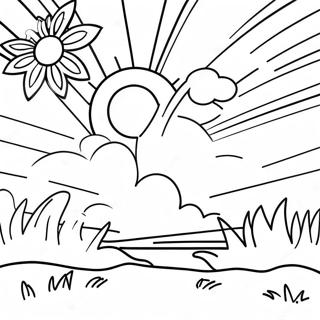 Colorful Sunset Sky Coloring Page 97624 36605
