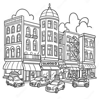 Busy Lego City Street Scene Coloring Page 97726-36588