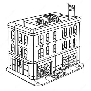 Lego City Fire Station Coloring Page 97727-36726