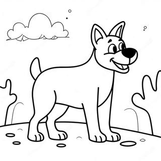 Playful Stray Dog Coloring Page 97777-36757