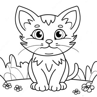 Curious Stray Kitten Coloring Page 97778-36764