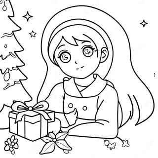 Anime Christmas Coloring Pages