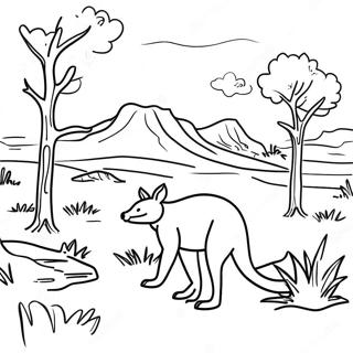 Colorful Australian Outback Coloring Page 97856-36826