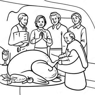 Thanksgiving Prayer Service Coloring Page 97907 36862