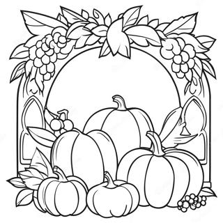 Harvest Decorations In Church Coloring Page 97908-36866