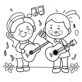 Kindergarten Music Coloring Pages