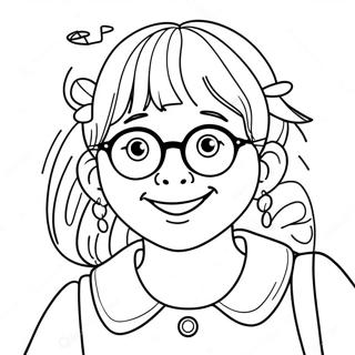 Junie B Jones With Her Friends Coloring Page 97987-36931