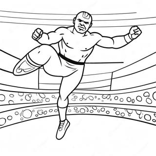 Wwe Wrestler Jumping On Opponent Coloring Page 97-2528