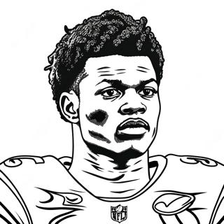 Lamar Jackson Coloring Pages