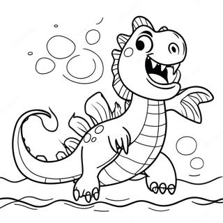 Scary Sea Monster Coloring Page 98037 36962
