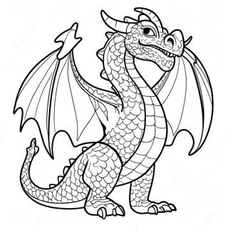 Advanced Realistic Dragon Coloring Page 98212-37096