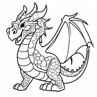 Majestic Fire Breathing Dragon Coloring Page 98213-37097