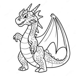 Majestic Fire Breathing Dragon Coloring Page 98213-37098