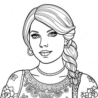 Taylor Swift Folklore Coloring Pages