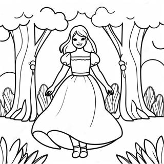 Whimsical Taylor Swift Folklore Forest Coloring Page 98342-37199