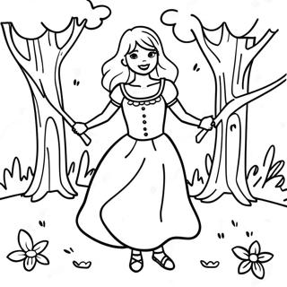 Whimsical Taylor Swift Folklore Forest Coloring Page 98342-37200