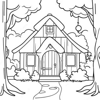 Dreamy Taylor Swift Folklore Cottage Coloring Page 98343-37202