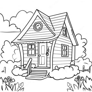 Dreamy Taylor Swift Folklore Cottage Coloring Page 98343-37203