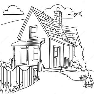 Dreamy Taylor Swift Folklore Cottage Coloring Page 98343-37204