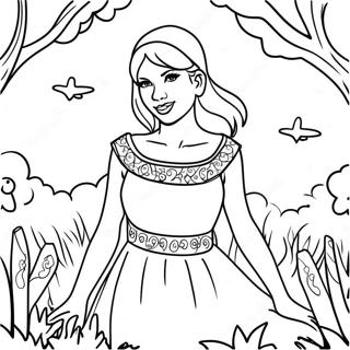 Enchanting Taylor Swift Folklore Scene Coloring Page 98344-37208