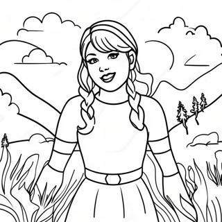 Magical Taylor Swift Folklore Landscape Coloring Page 98345-37209
