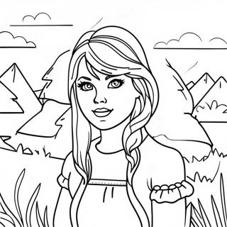 Magical Taylor Swift Folklore Landscape Coloring Page 98345-37210
