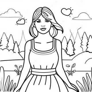 Magical Taylor Swift Folklore Landscape Coloring Page 98345-37211