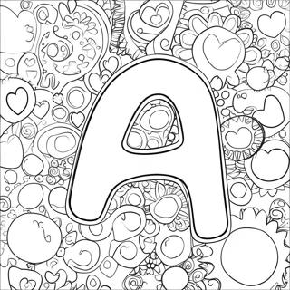 Colorful Bubble Letters Coloring Page 98394-37238