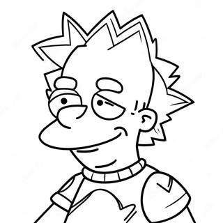 Trippy Bart Simpson Coloring Pages