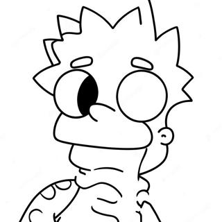 Trippy Bart Simpson Coloring Page 98469-37294