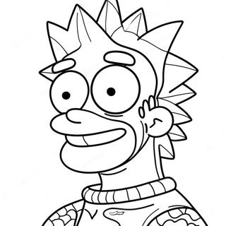 Trippy Bart Simpson Coloring Page 98469-37295