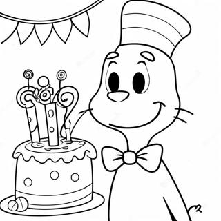 Happy Birthday Dr Seuss Coloring Pages