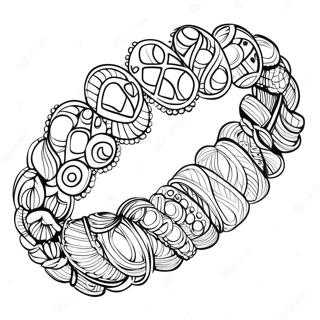 Colorful Beaded Bracelet Coloring Page 98550-37367