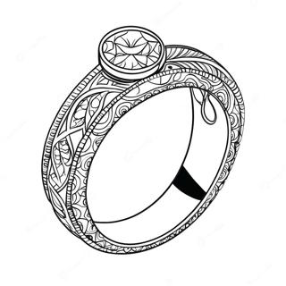 Glittering Gold Ring Coloring Page 98551 37370