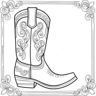 Cowboy Boot Coloring Pages