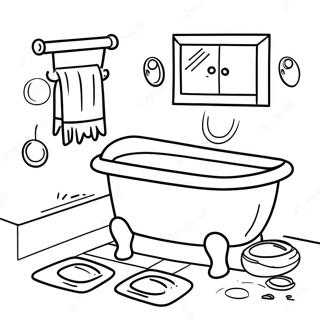 Cute Bathroom Accessories Coloring Page 98651-37440
