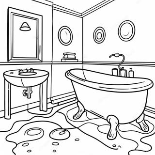 Relaxing Spa Bathroom Coloring Page 98653-37445