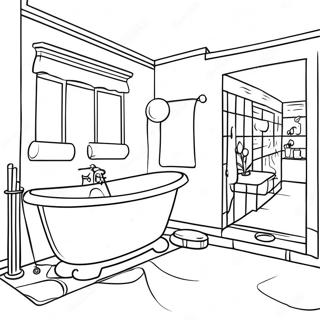Relaxing Spa Bathroom Coloring Page 98653-37446