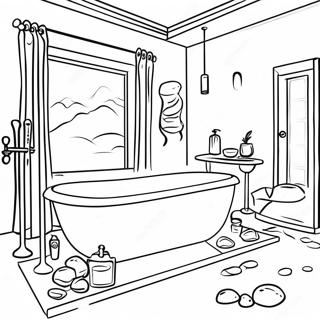 Relaxing Spa Bathroom Coloring Page 98653-37447