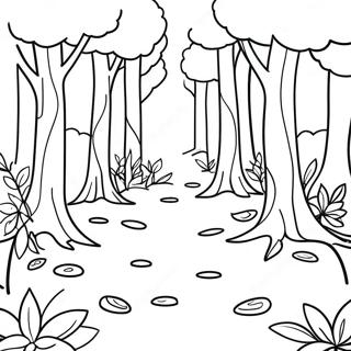 Gloomy Forest Scene Coloring Page 98703 37483