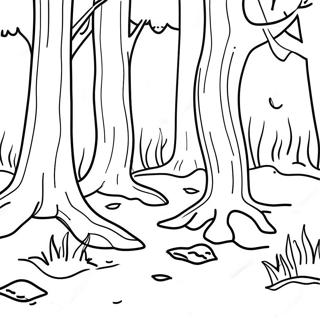 Gloomy Forest Scene Coloring Page 98703 37484