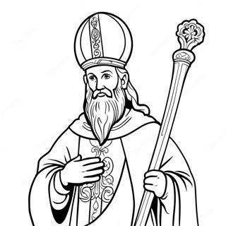 St Patrick Religious Coloring Page 98981-37694