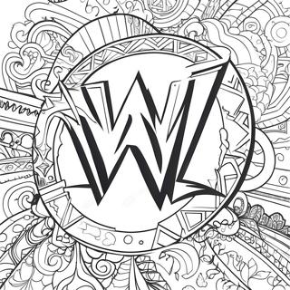 Wwe Logo Coloring Page 98-346