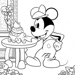 Mickey Mouse Valentine's Day Coloring Pages