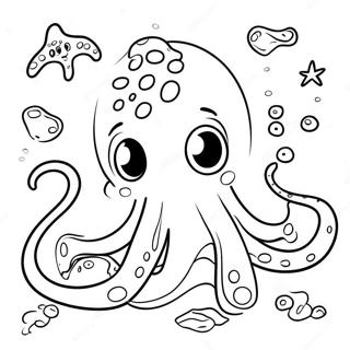 Cute Kraken Underwater Coloring Page 99162 37840