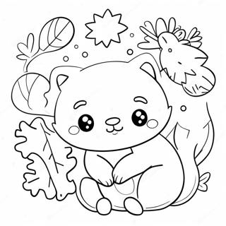 Cute Winter Animals Coloring Page 99496-38093