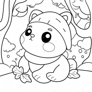 Cute Winter Animals Coloring Page 99496-38096