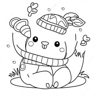 Cute Winter Animals Coloring Page 99496-38285