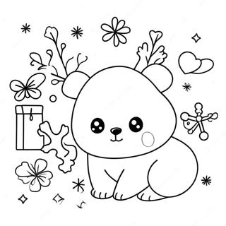 Cute Winter Animals Coloring Page 99496-38286