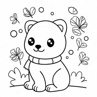 Cute Winter Animals Coloring Page 99496-38287